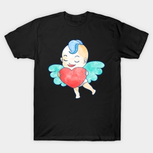 Watercolor Cupid Valentine Love T-Shirt